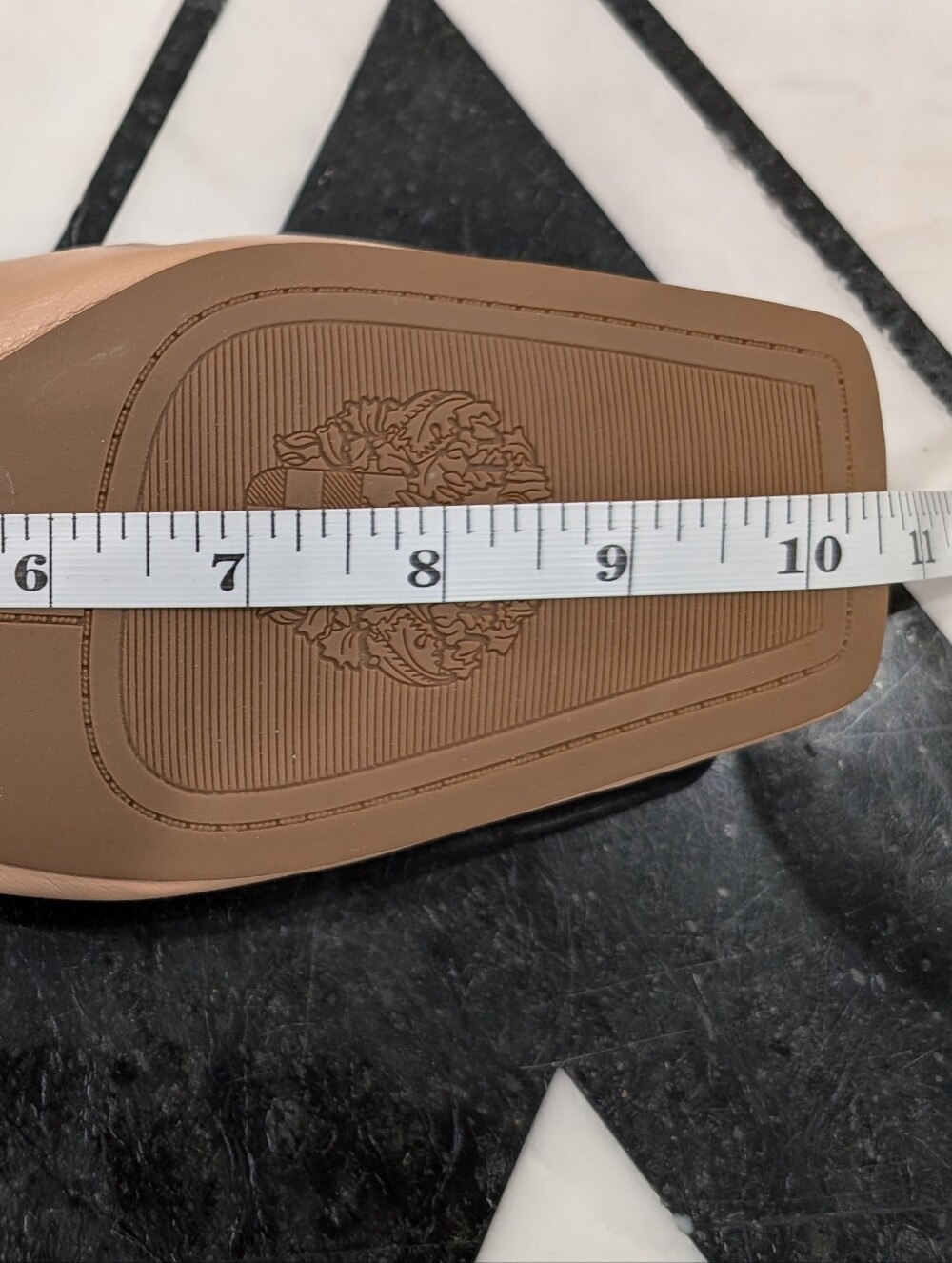 NEW Vince Camuto Leather Ballet Flat Square Toe with Bow, Camel, Size 9.5 - Picture 11 of 11